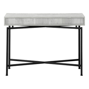 43" Gray And Black Cross Leg Console Table