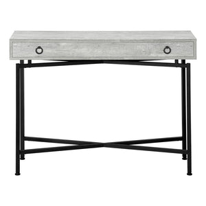 43" Gray And Black Cross Leg Console Table