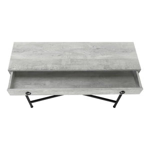 43" Gray And Black Cross Leg Console Table