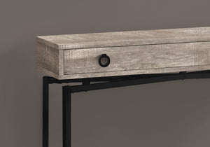 43" Gray And Black Cross Leg Console Table