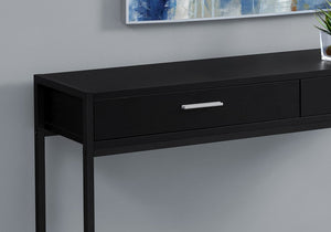 48" Gray and Black Frame Console Table And Drawers