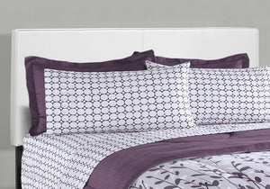 White Faux Leather Queen Bed Frame
