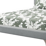 White Solid Wood Queen Upholstered Linen Bed Frame