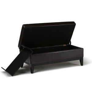 Oregon - Contemporary Storage Ottoman Bench With Tray by Couch.com