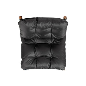Oxford Leather Mid-Century Modern Accent Chair - Noir Black by Couch.com