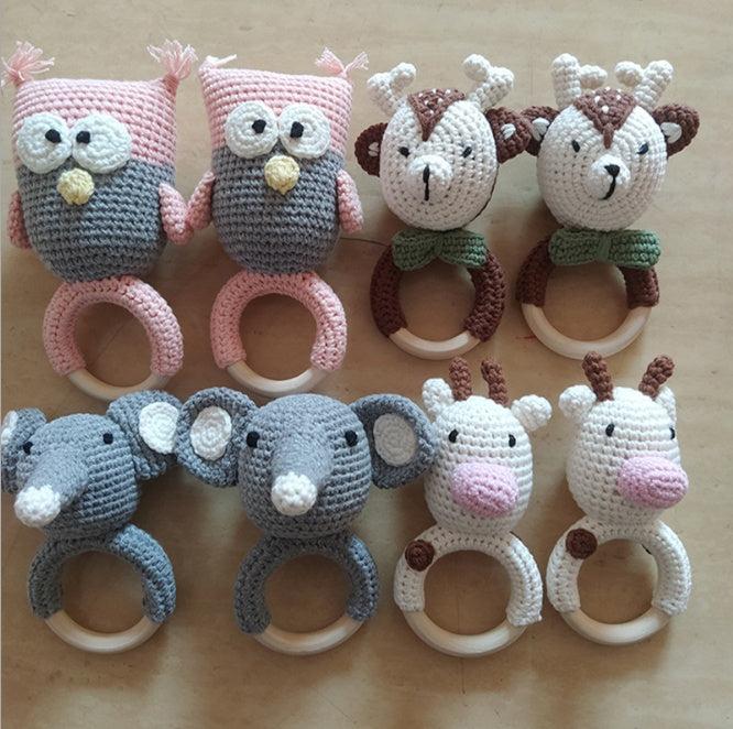 Wooden baby teether