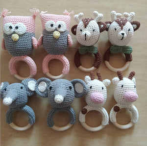 Wooden baby teether