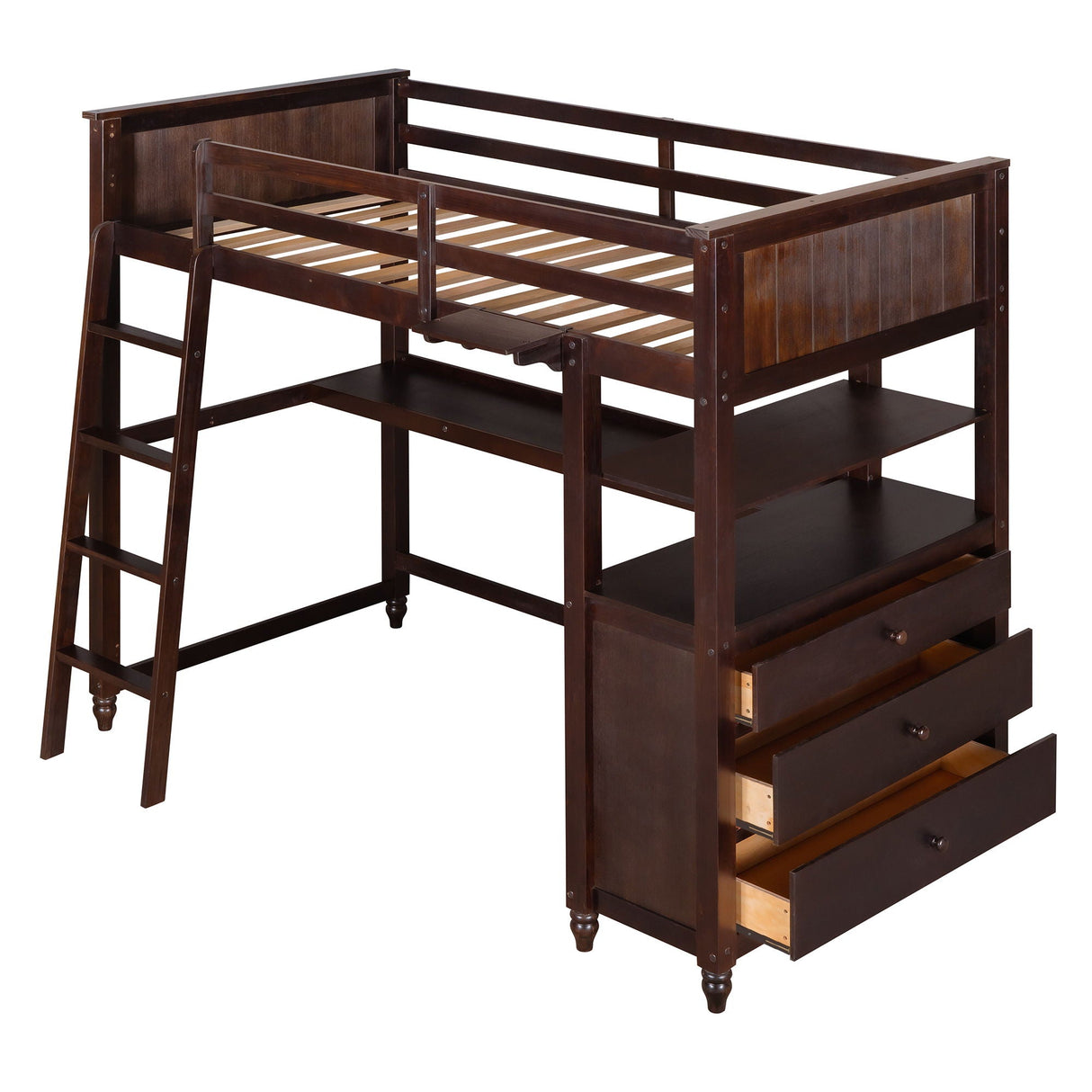 Loft Bed With Drawers With Desk And Shelves by Couch.com