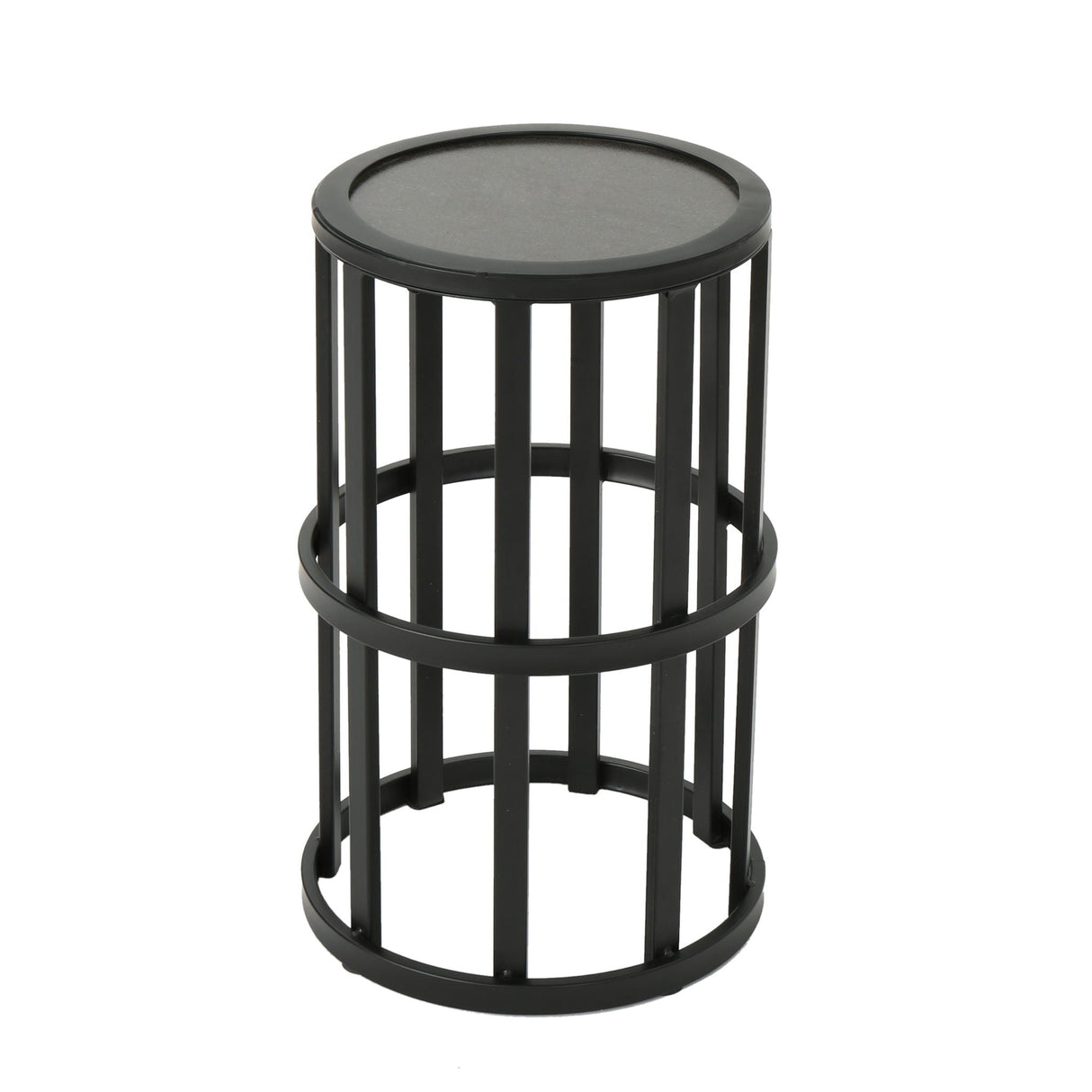 Outdoor Powder Coated Side Table - Gray by Couch.com