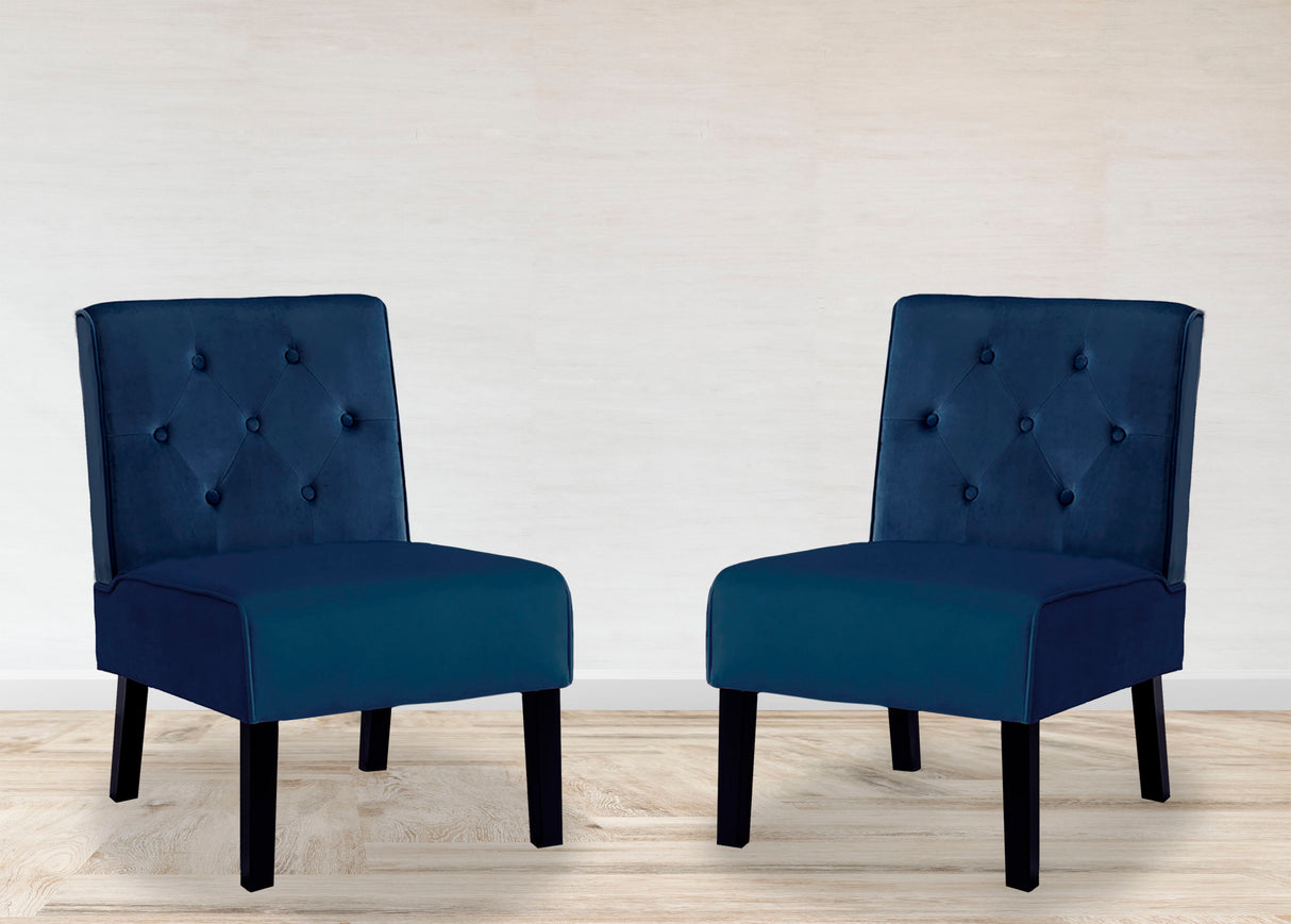 Reese - Living Room Armless Button Tufted Pattern Accent Chair (Set of 2) by Couch.com