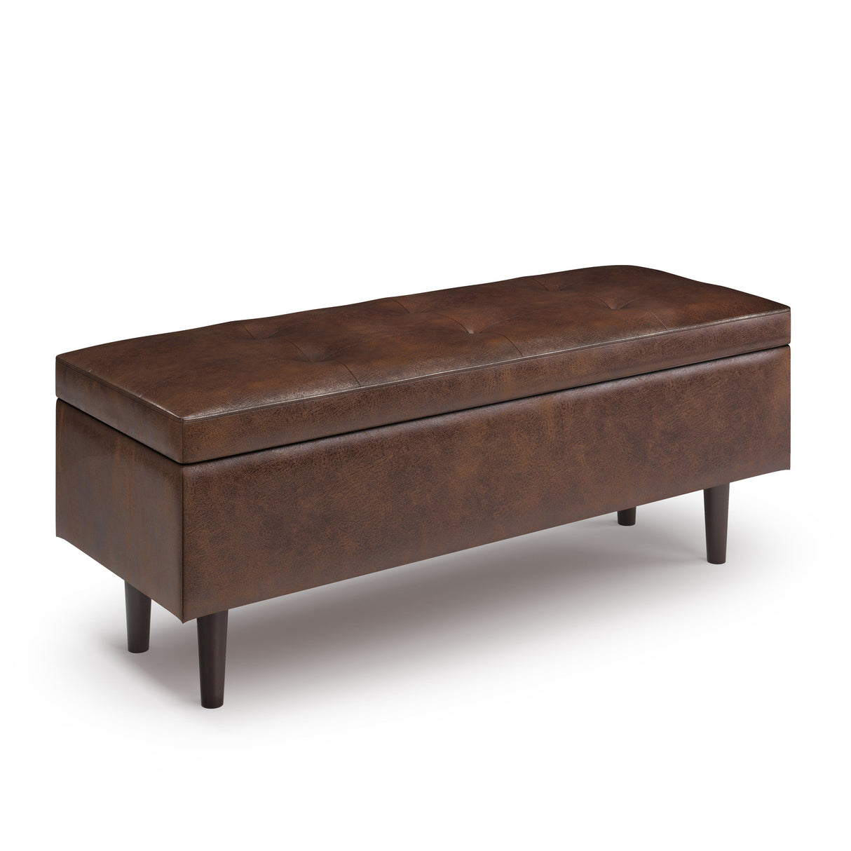 Shay - Large Square Coffee Table Storage Ottoman Mid-Century Style by Couch.com