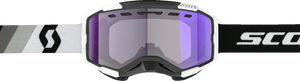 SCOTT Fury Snow Cross Goggle - Premium Black/White - Light Sensitive Blue Chrome 278604-7702307