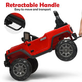 12V Kids Ride On Truck with Remote Control and Double Magnetic Door-Black
