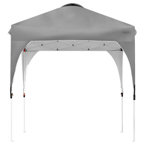 6.6 x 6.6 Feet Outdoor Pop Up Height Adjustable Canopy Tent with Roller Bag-Blue