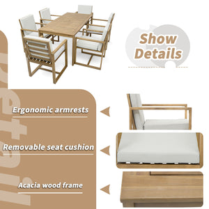 Patio Dining Set Outdoor Dining Table And Chair Set With And Removable Cushions For Patio by Couch.com