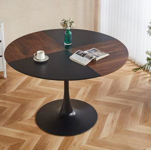 Tulip Round Dining Table, Office Table, Coffee Table - Brown by Couch.com