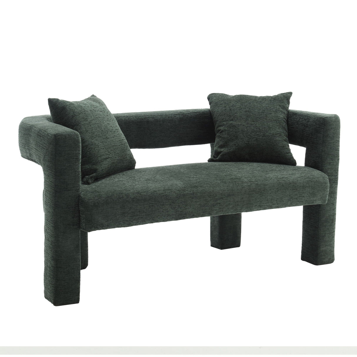 Modern Chenille Loveseat Sofa, Comfy Upholstered 2 Seater by Couch.com