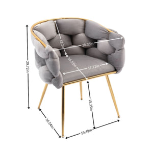 Luxury Modern Simple Leisure Velvet Single Sofa Chair Bedroom Lazy Person Household Dresser Stool Manicure Table Back Chair by Couch.com