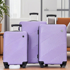 3 Piece Luggage Sets Lightweight Suitcase With Two Hooks, Spinner Wheels, by Couch.com
