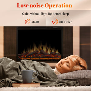 34 Inch Electric Fireplace Insert Adjuatble Flame Colors 936BXB