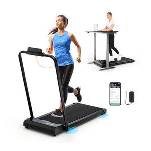 Fitness Room Bundle: Hanging Punching Bag Set + Folding Treadmill