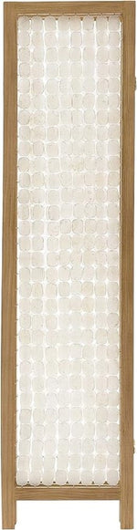 71" Clear Folding Three Panel Screen Room Divider