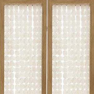 71" Clear Folding Three Panel Screen Room Divider