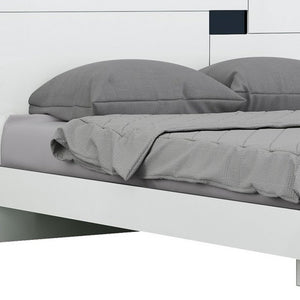 White Solid Wood Queen Bed Frame