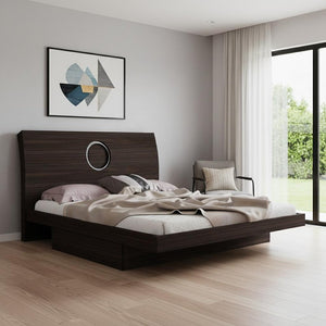 Brown Wood Queen Bed Frame