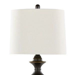 Montgomery 29" Contemporary Metal Table Lamp Set of 2 in Oil Rubbed Bronze