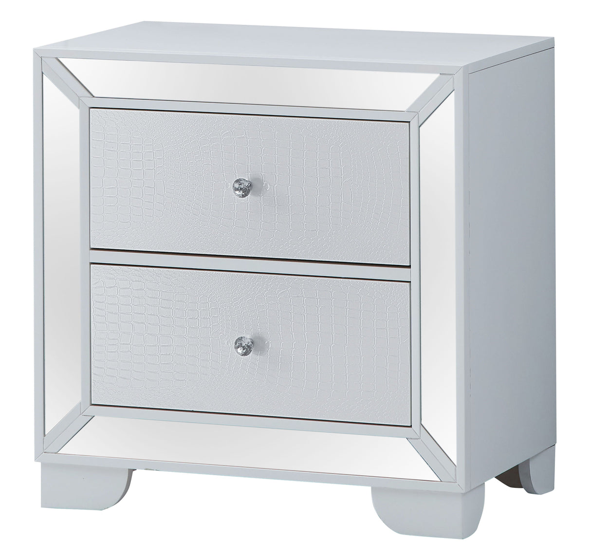 Nightstand Contemporary - Silver Champagne by Couch.com