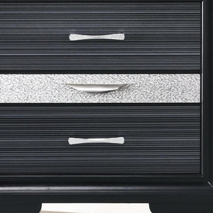 17" Rectangular Three Drawers Nightstand With Solid Wood Top