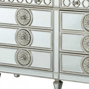 20" Gray Solid Wood Six Drawer Double Dresser