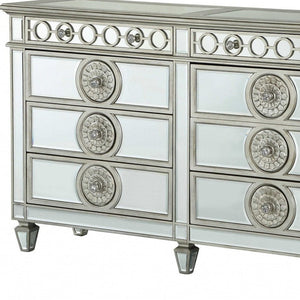 20" Gray Solid Wood Six Drawer Double Dresser