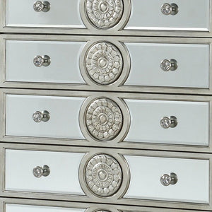 21" X 44" X 56" Mirrored Wood Chest