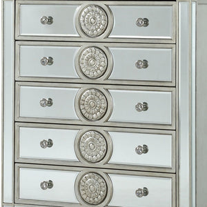 21" X 44" X 56" Mirrored Wood Chest