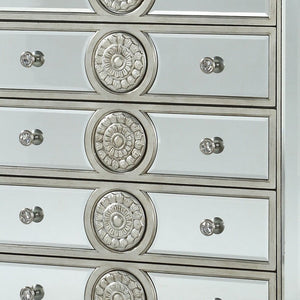21" X 44" X 56" Mirrored Wood Chest