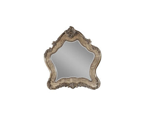 48" Oak Abstract Wood Framed Mounted Dresser Mirror