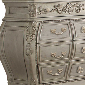 73" Off White Solid Wood Nine Drawer Double Dresser