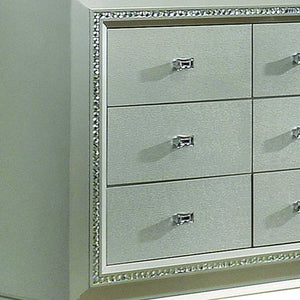 66" Champagne Solid Wood Nine Drawer Double Dresser