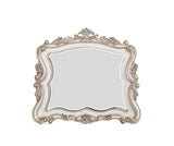 44" White Novelty Solid Wood Framed Dresser Mirror