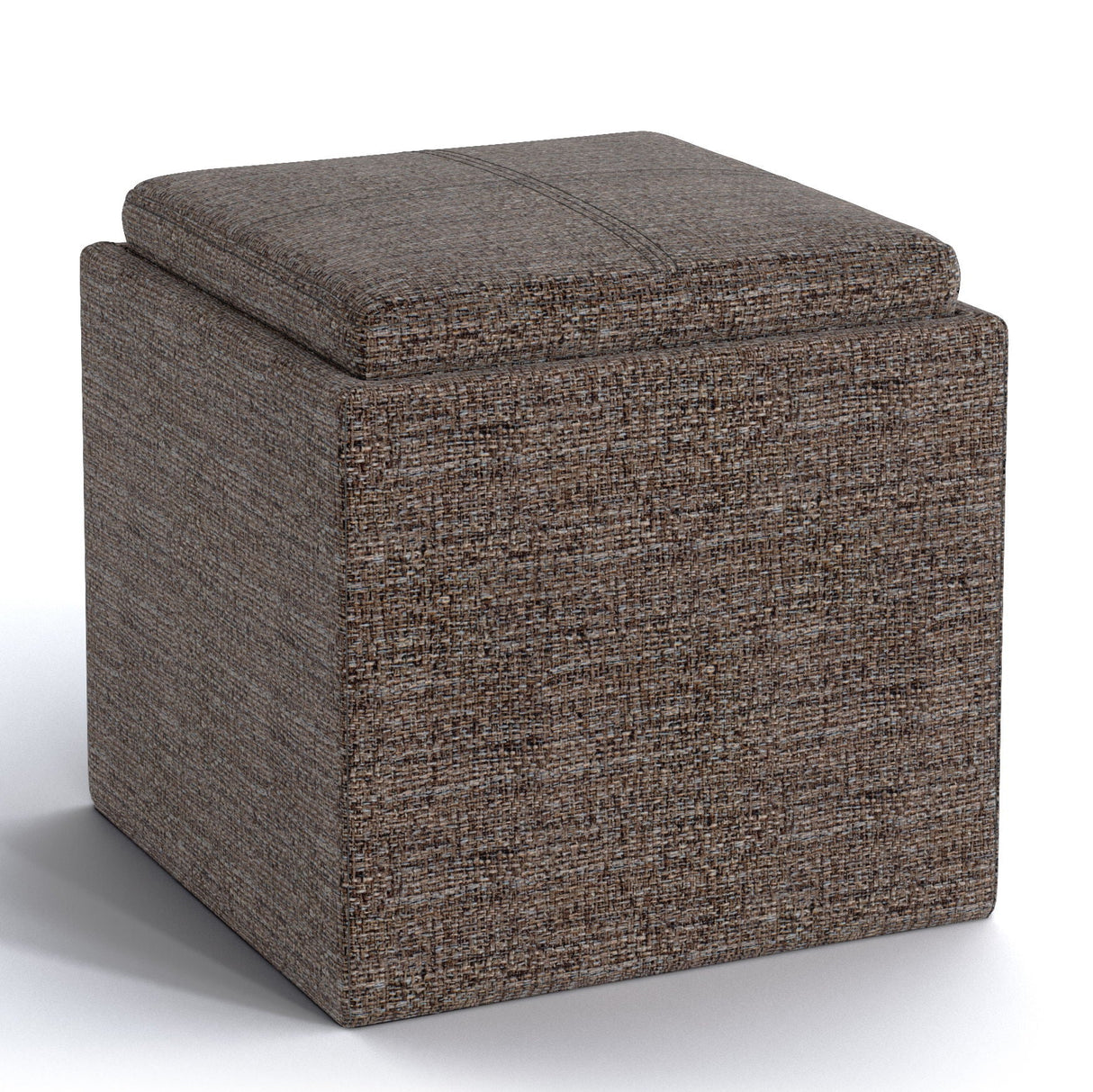 Rockwood - Upholstered Cube Storage Ottoman With Tray by Couch.com
