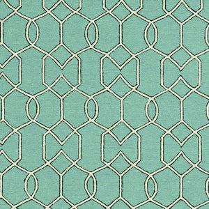 7' X 10' Green Moroccan Indoor Outdoor Area Rug