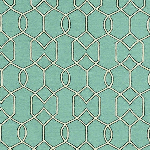 7' X 10' Green Moroccan Indoor Outdoor Area Rug