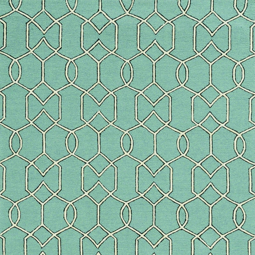 7' X 10' Green Moroccan Indoor Outdoor Area Rug