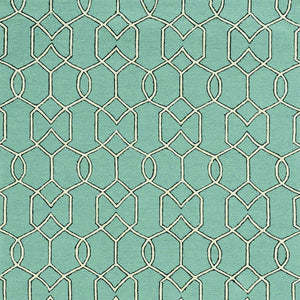 7' X 10' Green Moroccan Indoor Outdoor Area Rug