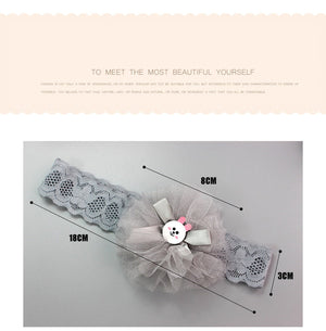Flower Baby Girl Headband Socks Set Shoes With  Crown Bows Newborn Headbands For Girls Turban Baby Hair Accessories