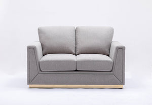 Valin - 3 Piece Living Room Set Meeting Room And Small Apartment Sofa Loveseat Chair - Gray by Couch.com