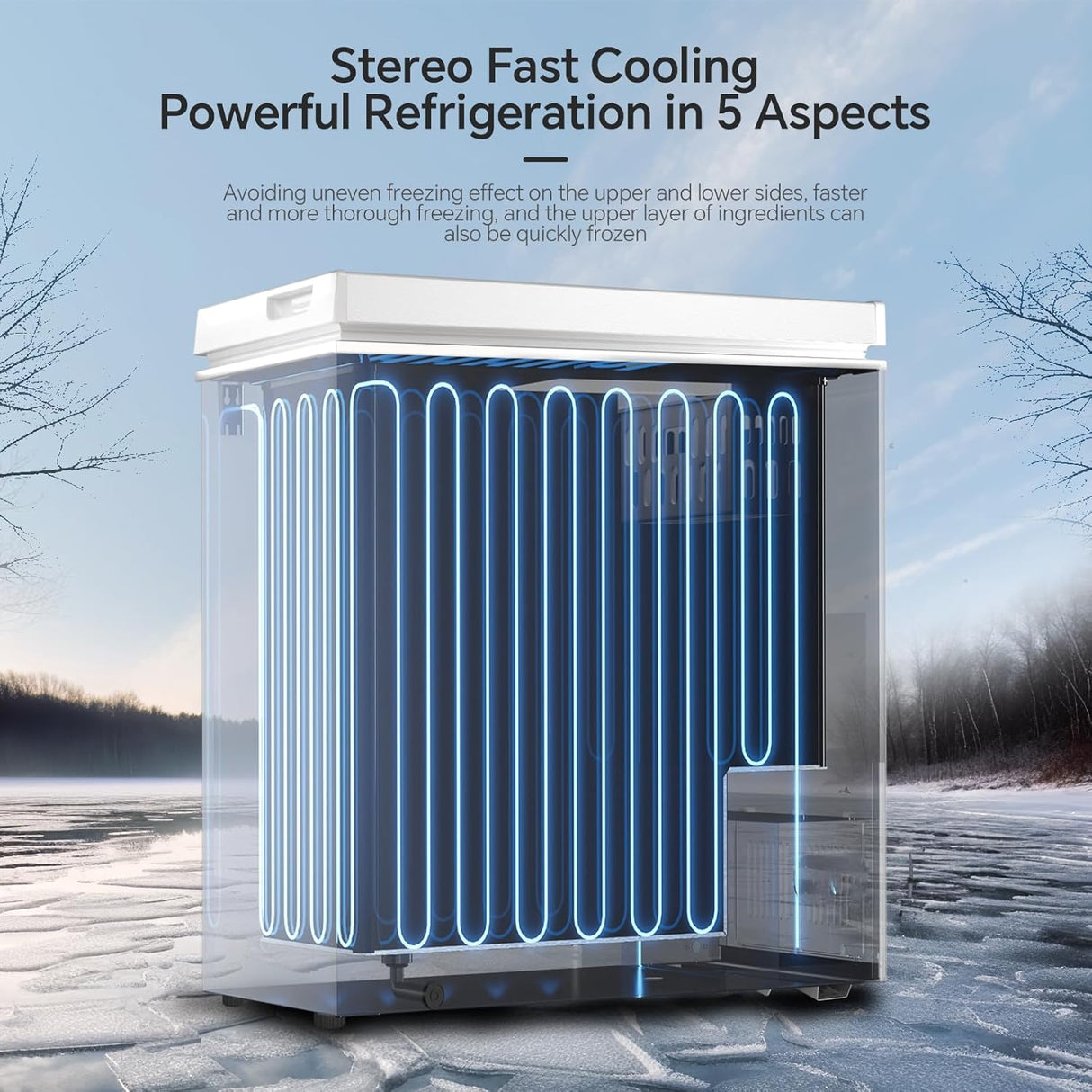 3.5 Cubic Feet Chest Freezer with 2 Removable Baskets D5897H