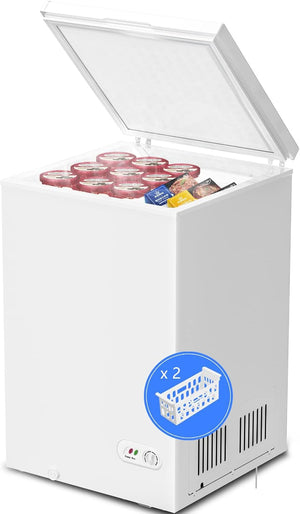 3.5 Cubic Feet Chest Freezer with 2 Removable Baskets D5897H